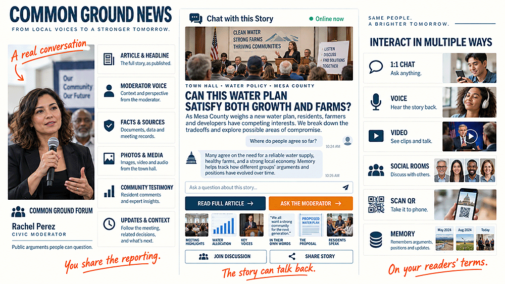 Content-to-Go example: town hall and civic discussion