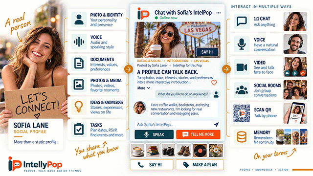 IntellyPop example: dating and social